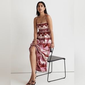 Madewell Theo Sleeveless Midi Dress in Geodaisy Batik